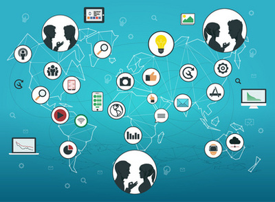 網(wǎng)絡(luò)脈動(dòng) 當(dāng)黑色智能手機(jī)人與矢量設(shè)計(jì)相遇